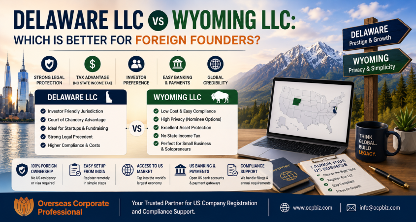 Delaware LLC vs Wyoming LLC: Which Is Better for Foreign Founders?